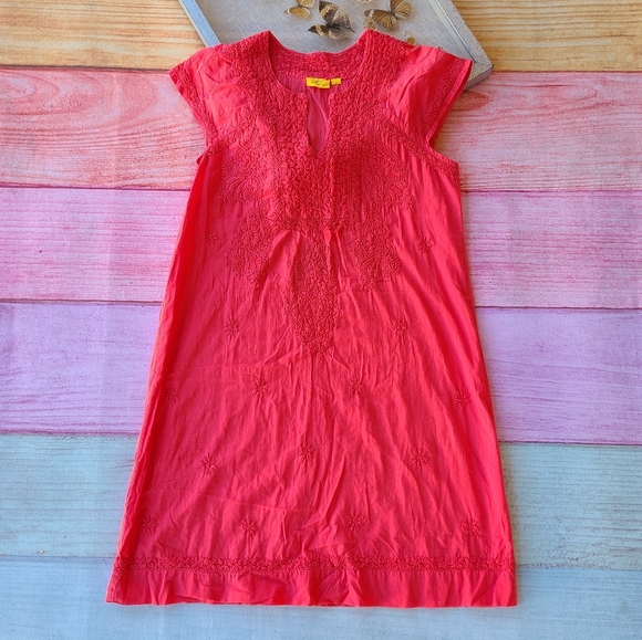Roberta Roller Rabbit coral knee length Dress - Picture 1 of 8